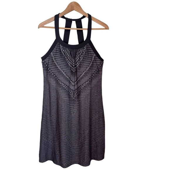 Prana Women's Grey Geometric Print Athletic Midi Dress Size L - Picture 11 of 12